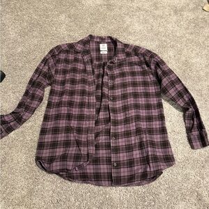 GAP Casual Plaid Shirt in Purple and Brown
